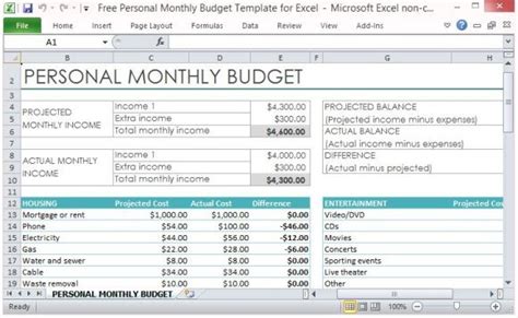 5+ Excel Monthly Budget - Excel Templates