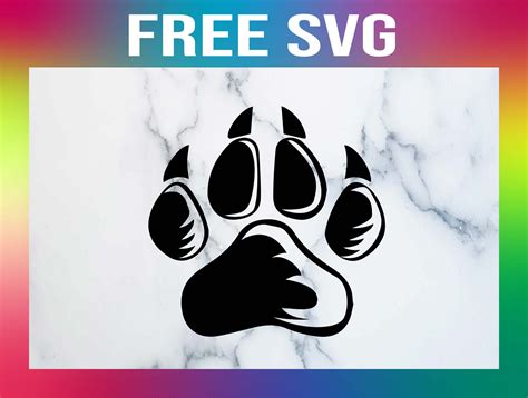 Free Panther Paw SVG