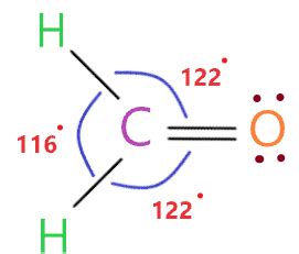 CH2O lewis structure, molecular geometry, bond angle, hybridization?