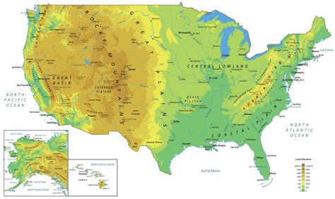 US Elevation Map and Hillshade - GIS Geography