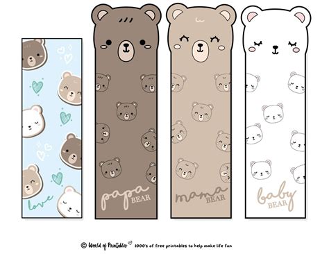 80 Cute Printable Bookmarks | Adorable Animals and Cat Designs