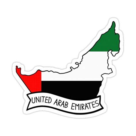 "United Arab Emirates Flag Map Sticker" Sticker for Sale by Drawingvild ...