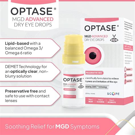 Buy Optase MGD Advanced Dry Eye Drops - Preservative Free Eye Drops for ...