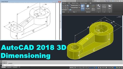 AutoCAD 2018 3D Dimensioning Tutorial - YouTube