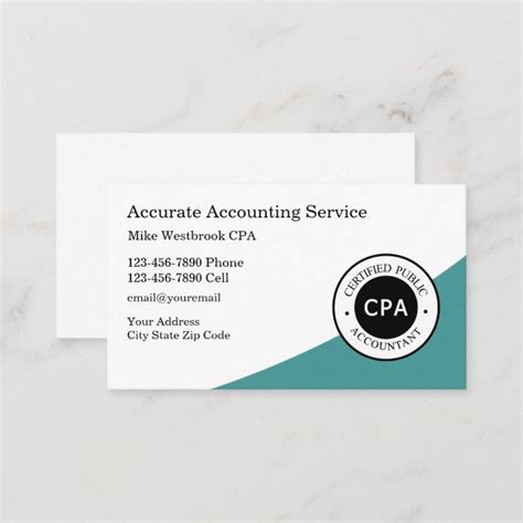 Professionally Designed CPA Accountant Business Card | Zazzle.com