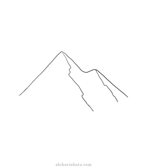 Mountain Drawing Outline