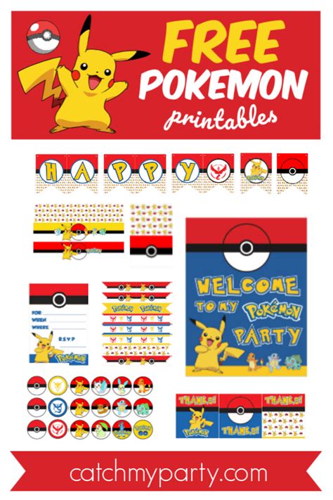 Download These FREE Pokemon Printables NOW! | Catch My Party