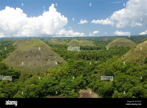 Chocolate Hills National Geological Monument Bohol Philippines Stock ...