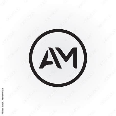 AM Letter logo Vector design. logotype AM letter design. AM font type ...