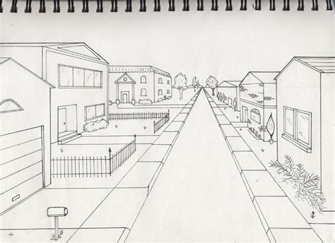 One point perspective exterior by timluv on DeviantArt