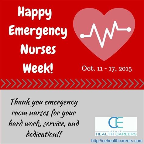 Happy Emergency Nurses Week! Oct. 11-17, 2015 http://cehealthcareers ...