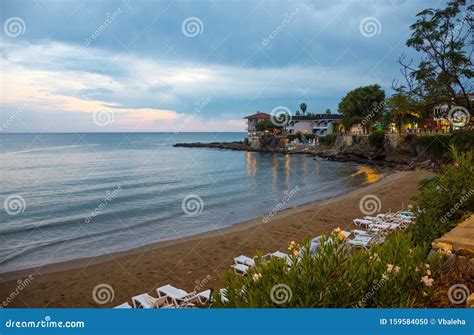 Beautiful Beach in the Center of Side, Turkey Stock Photo - Image of ...