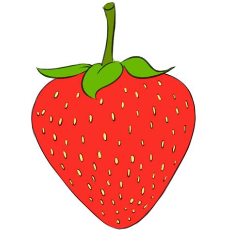 How to Draw a Strawberry - Easy Drawing Art