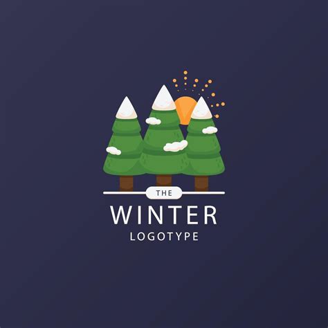 flat winter logo template design 14002241 Vector Art at Vecteezy