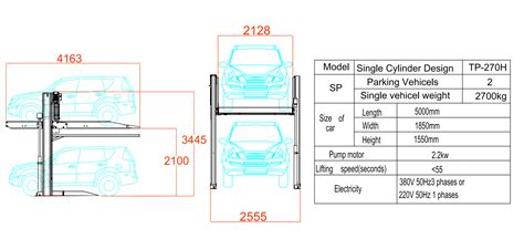 Two Post Parking Lift - Car Storage Lift, Automated Parking System ...