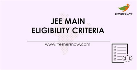 JEE Main Eligibility Criteria 2021 | Age Limit, Qualification