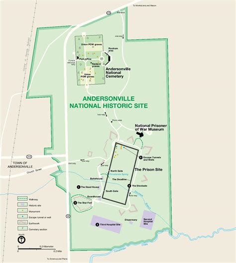 Park Map of Andersonville National Historic Site - Full size | Gifex