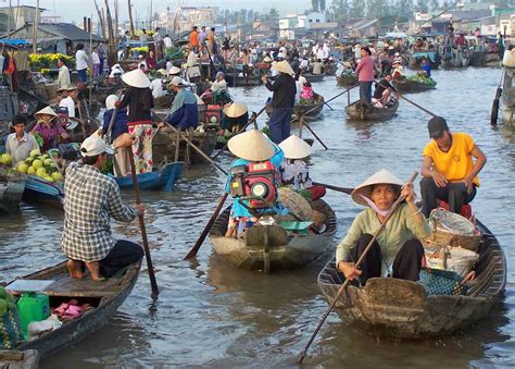 The Mekong Delta, Vietnam, Asia, Floating Market