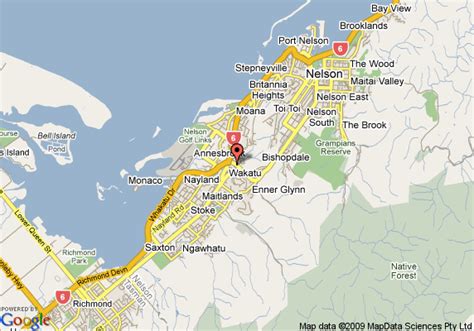 Nelson New Zealand Map - TravelsFinders.Com