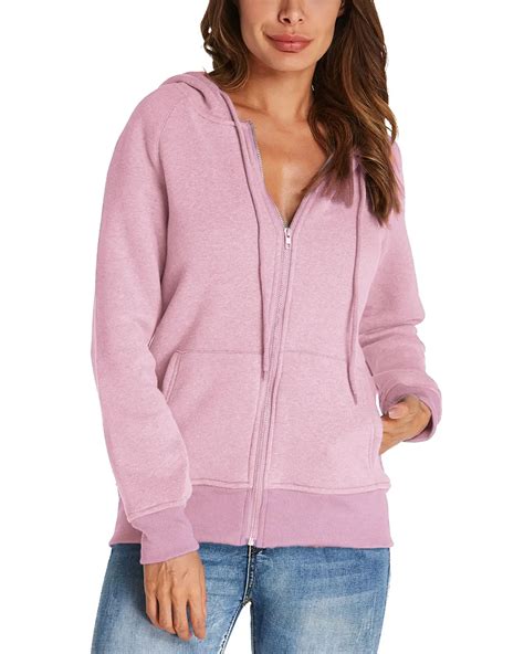 Warm Solid Color Hoodies Sweatshirt Women Casual Loose Long Sleeve ...