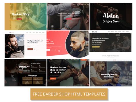 15+ Free Barber Shop HTML Website Templates