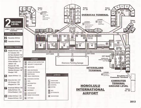 Honolulu International Airport terminal map (Level 2) - 20… | Flickr