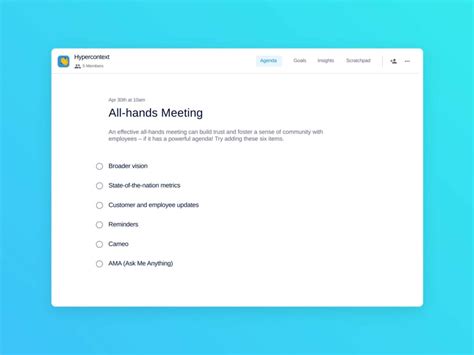 All Hands Meeting Agenda Template