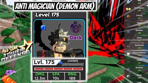 Level 175 6Star Anti Magician (Demon Arm) - Asta | Material (ORB ...