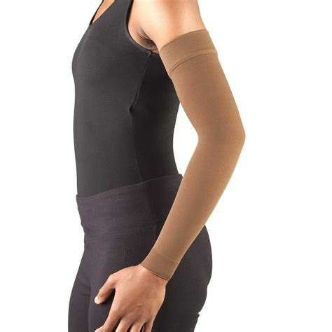 Truform Lymphedema Compression Arm Sleeve: 20-30 mmHg, Brown, Large ...