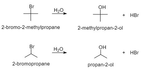 Show the balanced reaction for the solvolysis of 2-bromo-2 ...