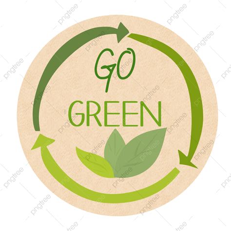 Going Green PNG Picture, Go Green Sticker Png, Go Green Png, Recycle ...