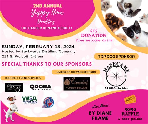 Won't be long before the 2nd Annual Casper Humane Society Yappy Hour is ...