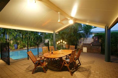 This stunning verandah can even be used at night time with built in ...