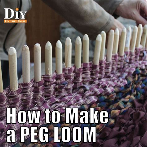 How to Build a Peg Loom | Rug weaving loom, Peg loom, Rug loom