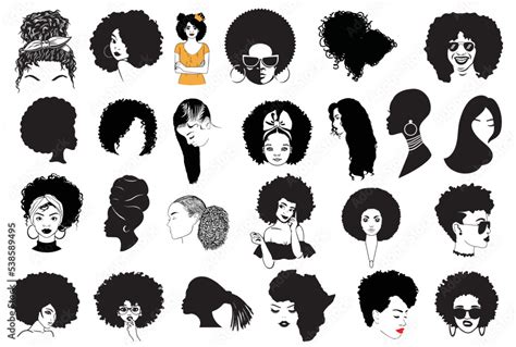 African Women Vector, Afro Queen SVG, Afro Woman SVG Bundle, African ...