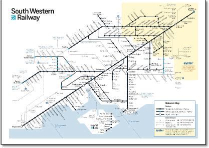 South Western train / rail maps