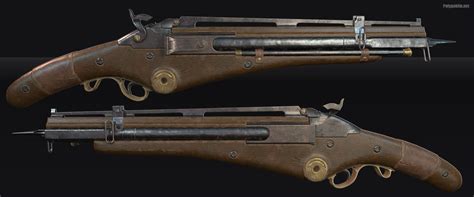 19th Century Harpoon Gun — polycount