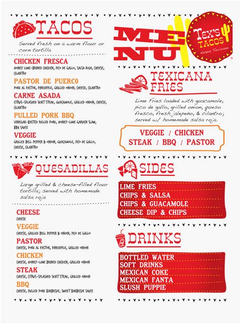 Taco Truck Menu Prices, HD Png Download - kindpng