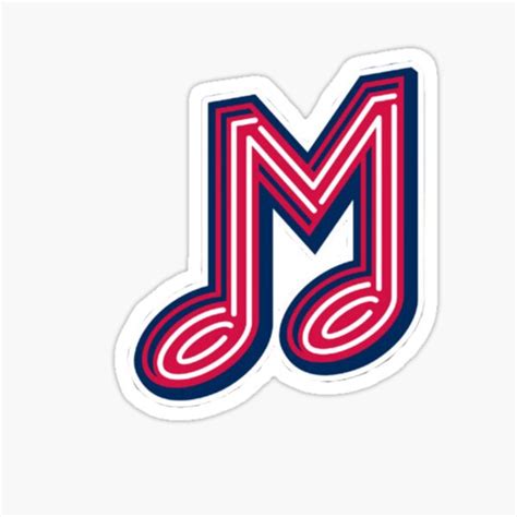 "Memphis Music Note M Logo" Sticker for Sale by awsomehog1 | Redbubble