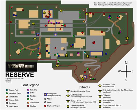 Escape from Tarkov Reserve Map Guide - Extraction Points, Keys & More