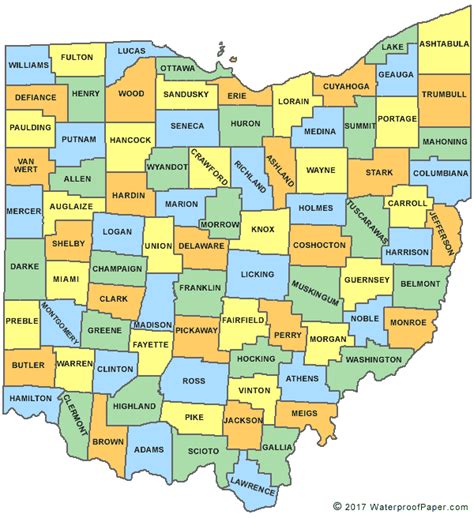 Ohio Maps With Cities And Counties - Washington Map State