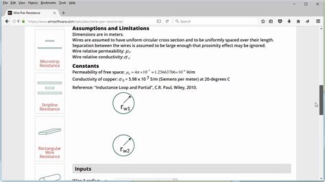 Wire Pair Resistance Calculator - YouTube