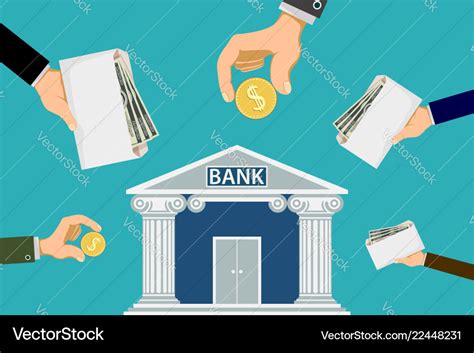 People invest or deposit money in a bank Vector Image