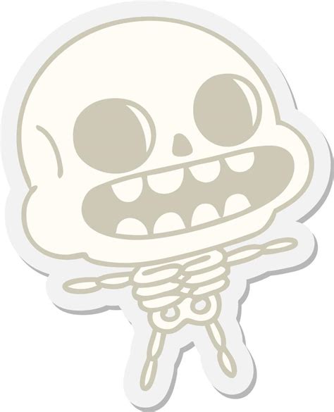 happy halloween skeleton sticker 11120563 Vector Art at Vecteezy