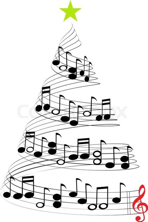 Christmas Tree Clipart Animated Music Notes