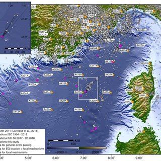 Topographic map of (a) the Ligurian Sea and (b) the area where the ...