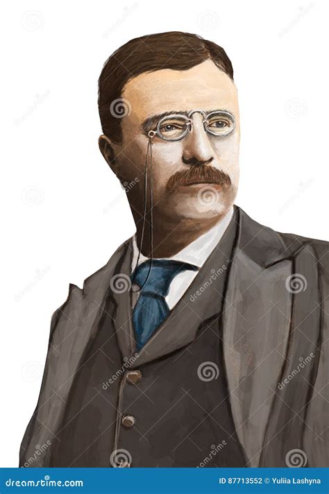 Theodore Roosevelt, Vintage Illustration Cartoon Vector | CartoonDealer ...