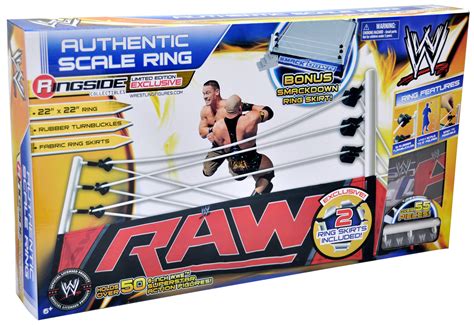 WWE Authentic Scale Ring w/ Raw & SmackDown Ring Skirts - Ringside ...