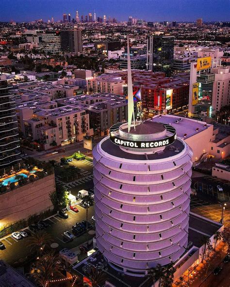 Capitol Records Building At Night