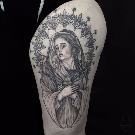 Tattoo uploaded by Xavier • Lady of Sorrows tattoo by Abby Drielsma. # ...